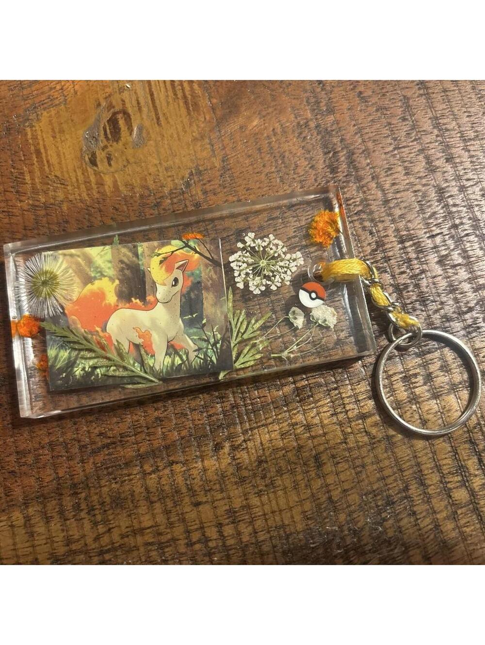 Pokémon Ponyta handmade resin keychain